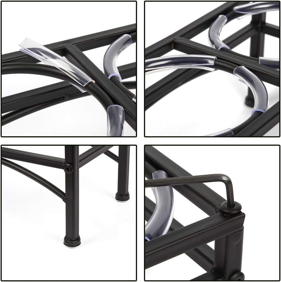 Elevated Dog Bowls Raised Pet Feeder Cat Food Water Diner Stand Set