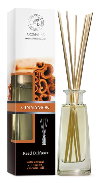 Reed Diffuser Cinnamon 3.4 Fl Oz(100ml) - Room Diffuser with Cinnamon Essential Oil - Home Fragrance - Aromatherapy