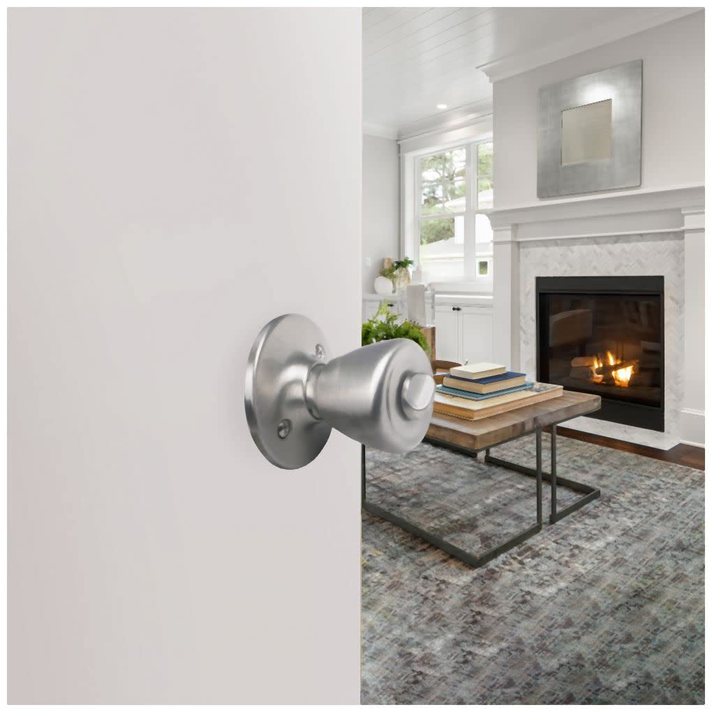 Tulip Privacy Door Knob, Satin Nickel