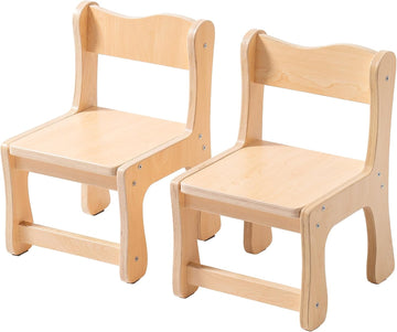 Wooden Toddler Chair Wood, Kids Chair Set of 2, Sturdy Kids Chairs for Toddlers for Children Aged 3+, 250 Lbs