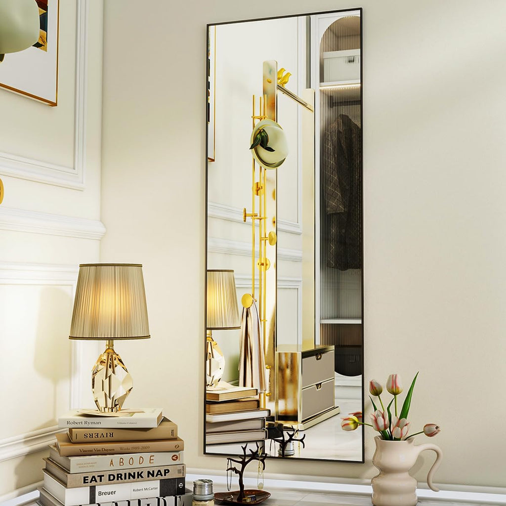Mirror Full Length, 21" x 64" Floor Mirror with Stand