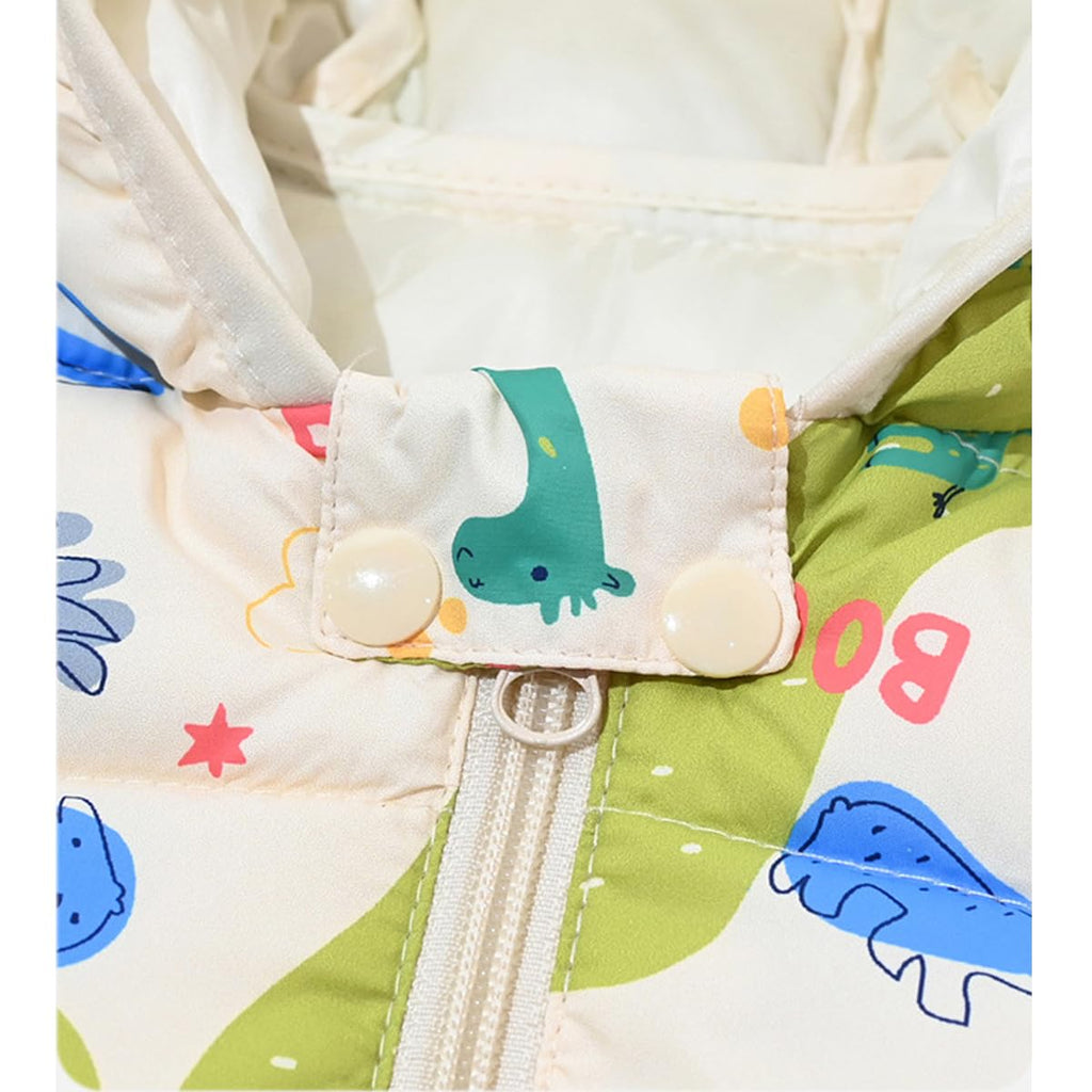 Baby Winter Hooded Down Jacket Boys Girls Light Warm Puffer Coats Toddler Bear Ears Zipper Up Down Coats Outwear