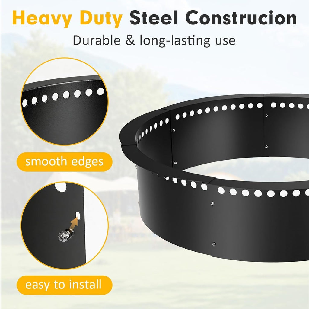 Smokeless Fire Pit Ring, 40 inch Outer/36 inch Inner Outside Fire Pit