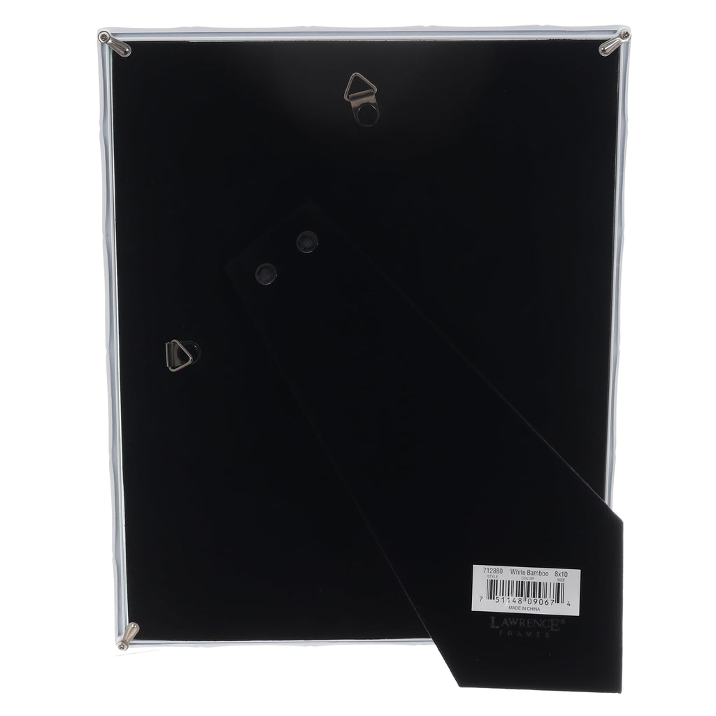 Cast Metal Frame - Bamboo Design, White, 8x10 (5x7 Mat)