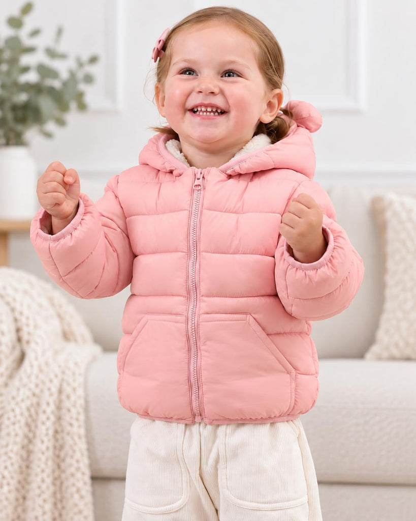 Toddler Baby Winter Coat Jacket Bear Ears Hood Outerwear