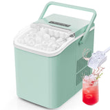 Countertop Ice Maker with Scoop, Basket and Handle, Portable Ice Machine 9 Ice Cubes Ready in 6 Mins, 26.5lbs