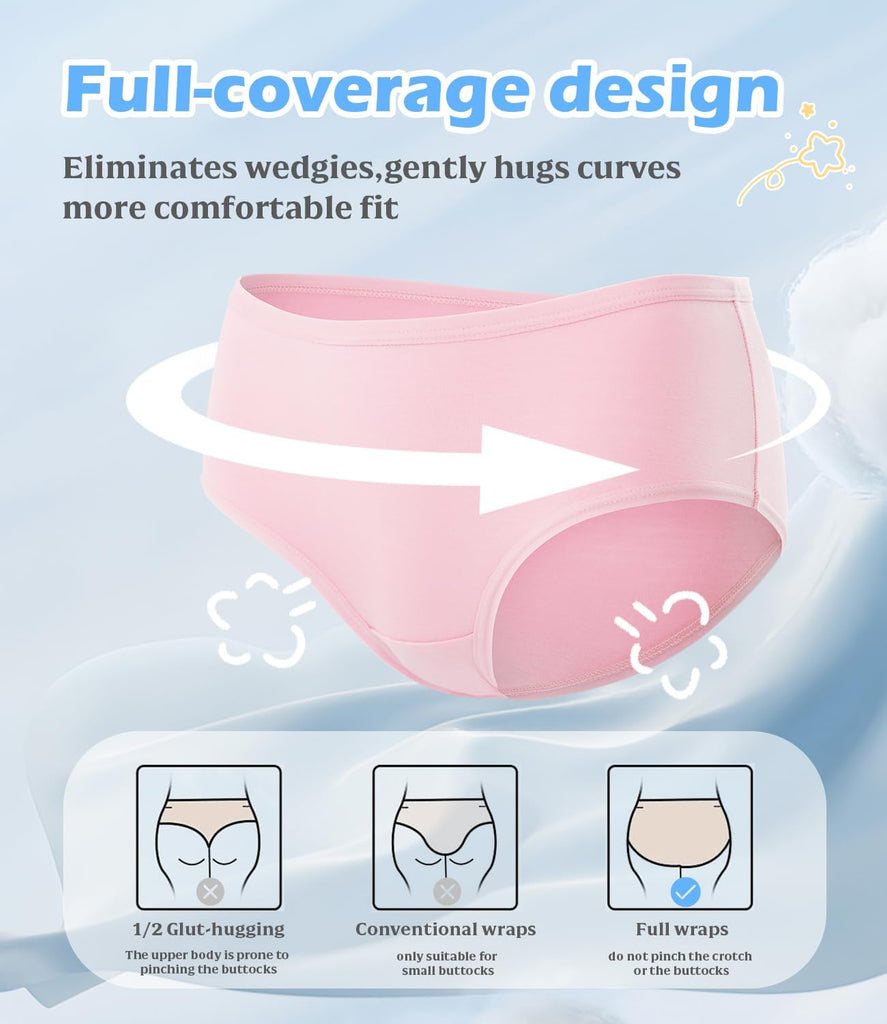 Girls Underwear Pack Soft Tagless Briefs Kids Panties