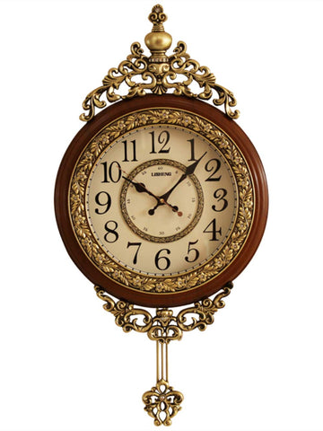 Elegant, Traditional, Decorative, Hand Painted Modern Grandfather Wall Clock Fancy Ethnic Luxury Handmade Decoration