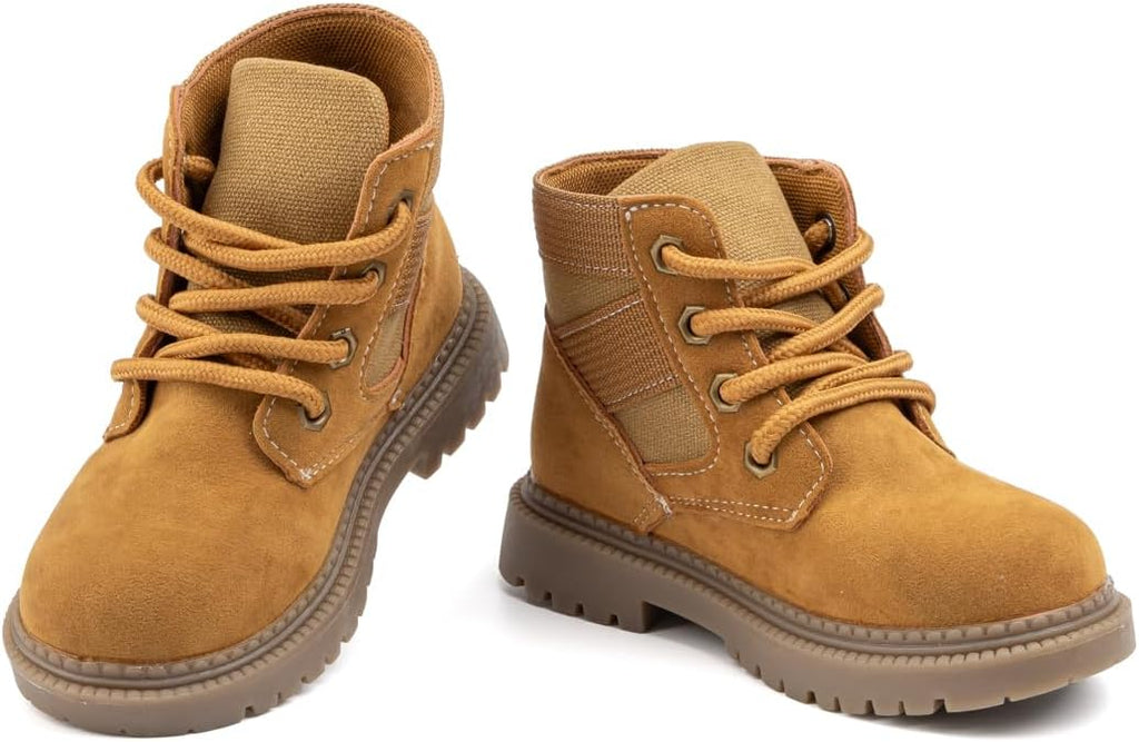 Toddler Boys Girls Boots Kids Work Boots Winter Snow Boot Lace Up Hiking Outdoor Shoes (Toddler/little Kid)