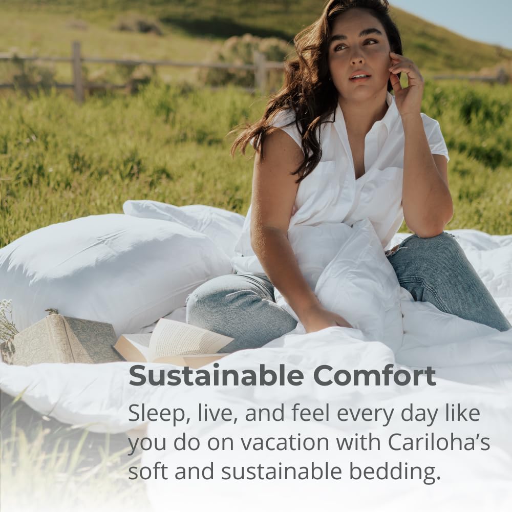 Low-Loft Duvet Insert - Bamboo Viscose Comforter - White - King