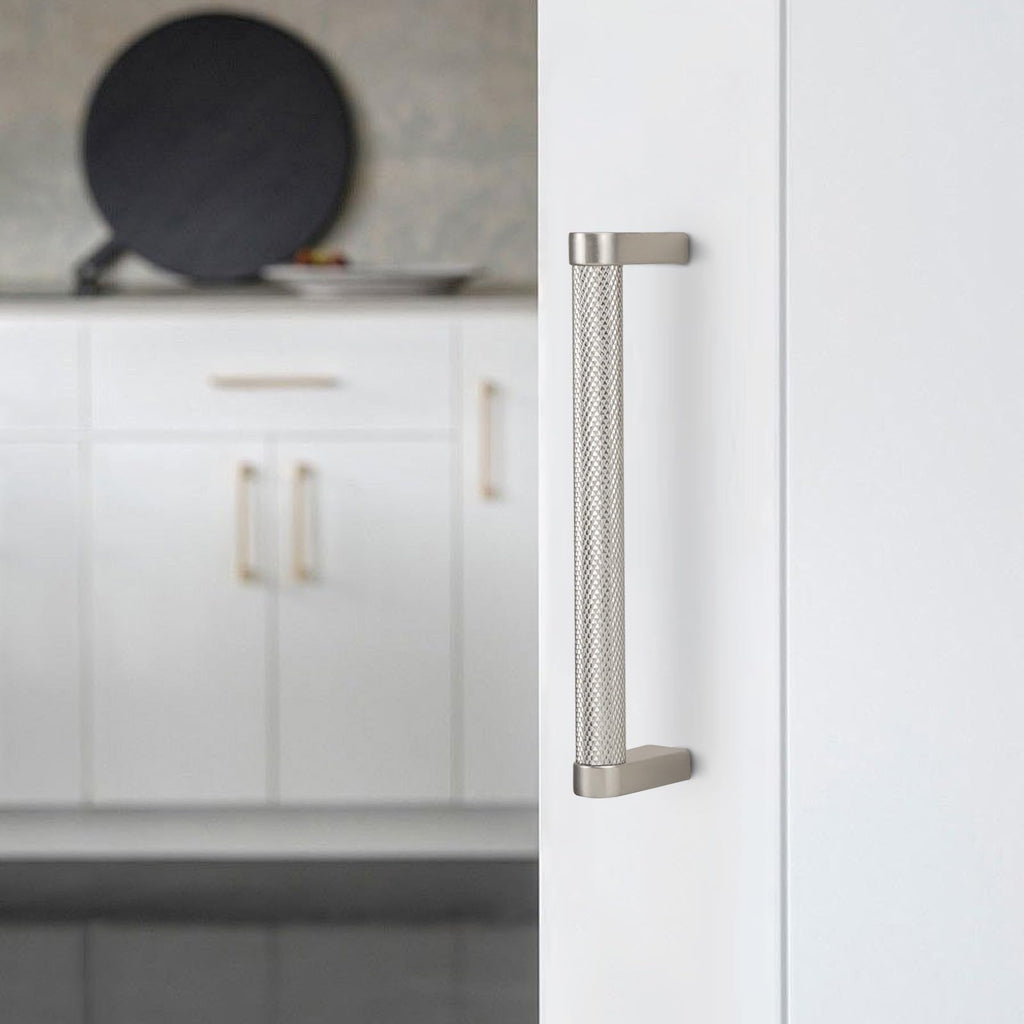 10 Pack 5 Inch Brushed Satin Nickel Kitchen Cabinet Handles Knurled Cabinet Pulls Drawer Pulls Kitchen Hardware