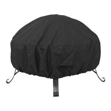 32-36" Round Fire Pit Cover 600D Heavy Duty Oxford and PVC Coating Firepit Cover, Waterproof Outdoor Fire Pit Table