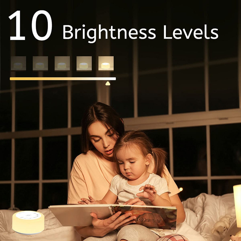 Soother Sleep Sound Machine Night Light White Noise Machine with 30 Sounds & 12 Color Night Lights for Baby Kids Adults