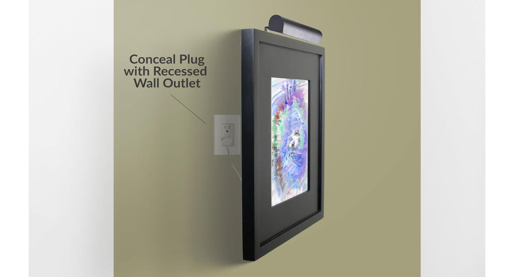Plug-in Picture Light, Gallery Lighting, 12 ft Cord with in-Line Hi/Low/Off Switch, PLP-2012-12-ORB, Oil Rubbed