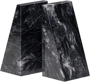 Bookends Decorative Book Support Marble Bookends For Shelves, Non-Skid Book Ends, Heavy Duty Marble Book Holders