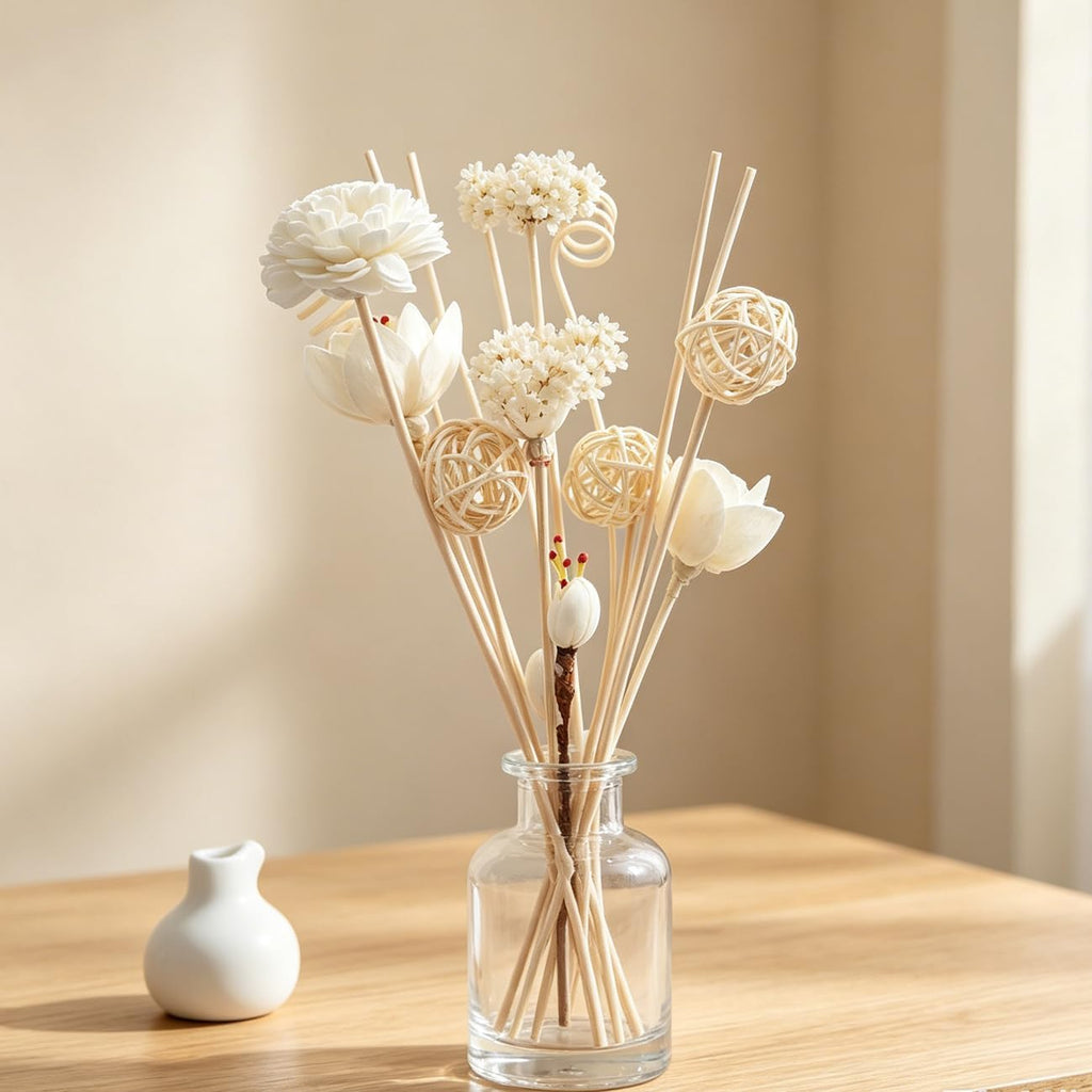 Reed Diffuser Sticks Set, Flowers Refill Replacement Sticks - Set of 18