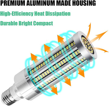 60W LED Corn Light Bulb (600 Watt Equivalent) 6000K Daylight 7500Lumen E26/E39 Large Mogul Base LED Lamp Commercial
