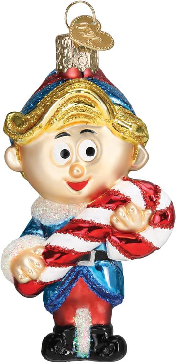 Hermey The Elf Glass Blown Ornament, Handcrafted Holiday Decoration, Rudolph Collection - Set of 15