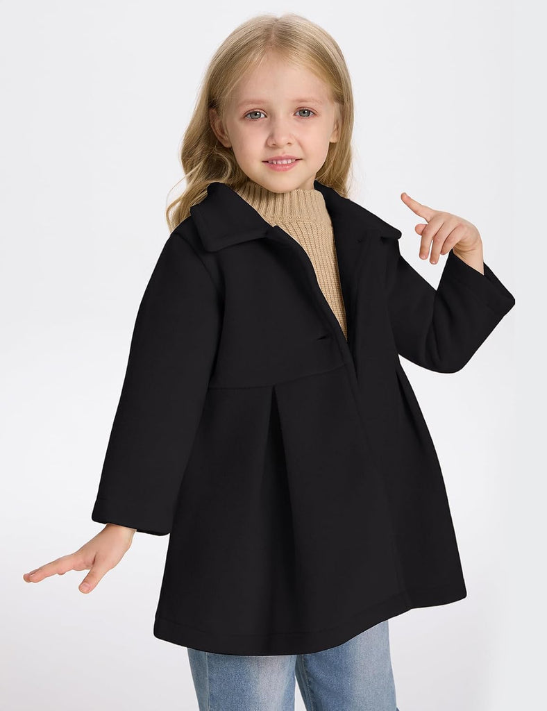 Toddler Girls Dress Coat Wool Peacoat Fall Winter Outfits