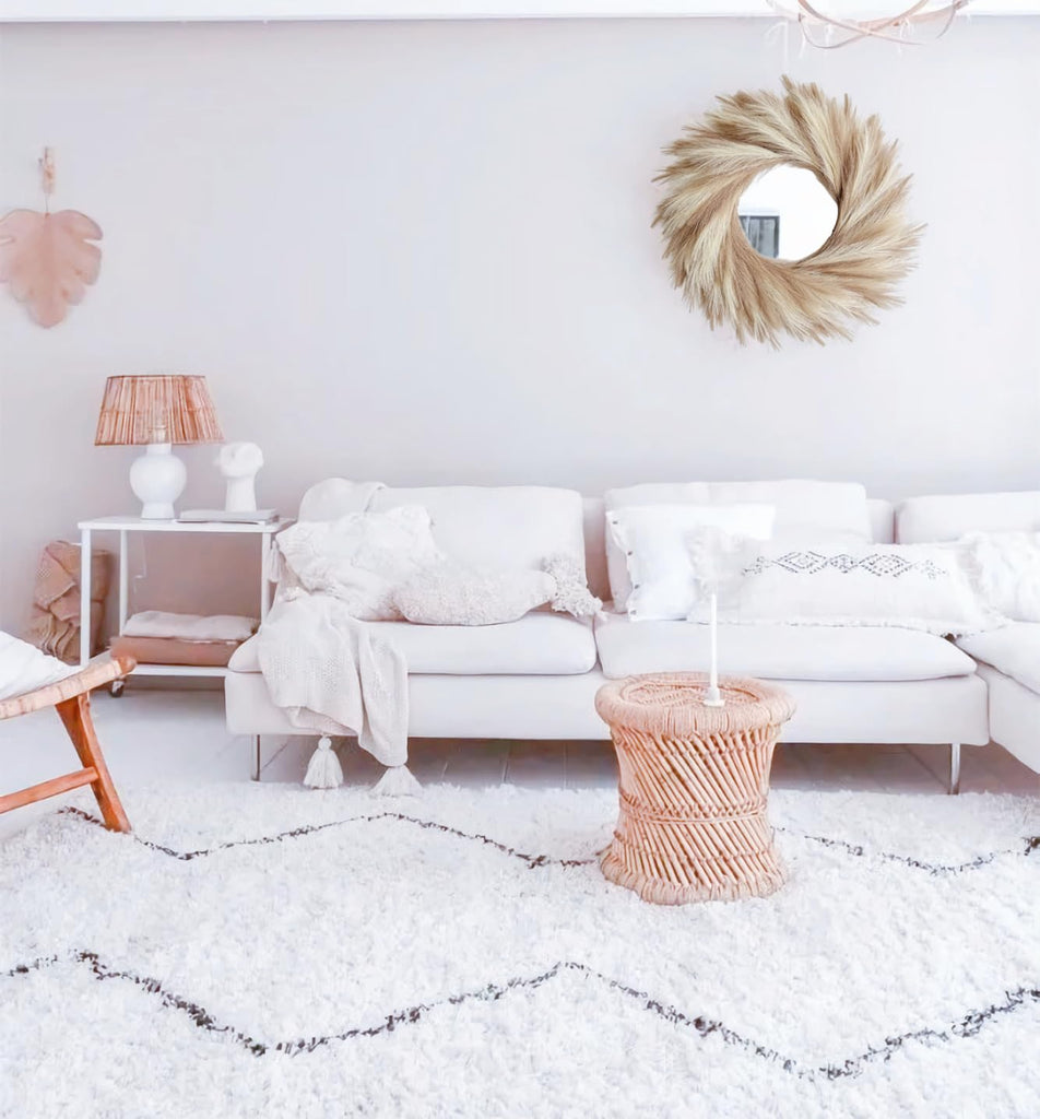 27'' Artificial Pampas Grass Wreath, UV Resistant Faux Pampas Wreath for Front Door, Porch, and Wall, Fluffy Boho