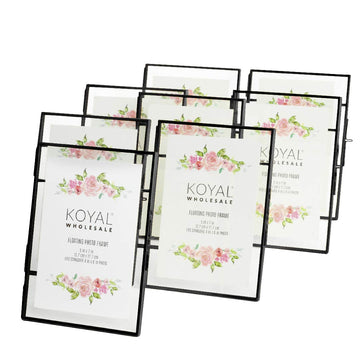 5x7 Picture Frame Black 8-Piece Floating Set