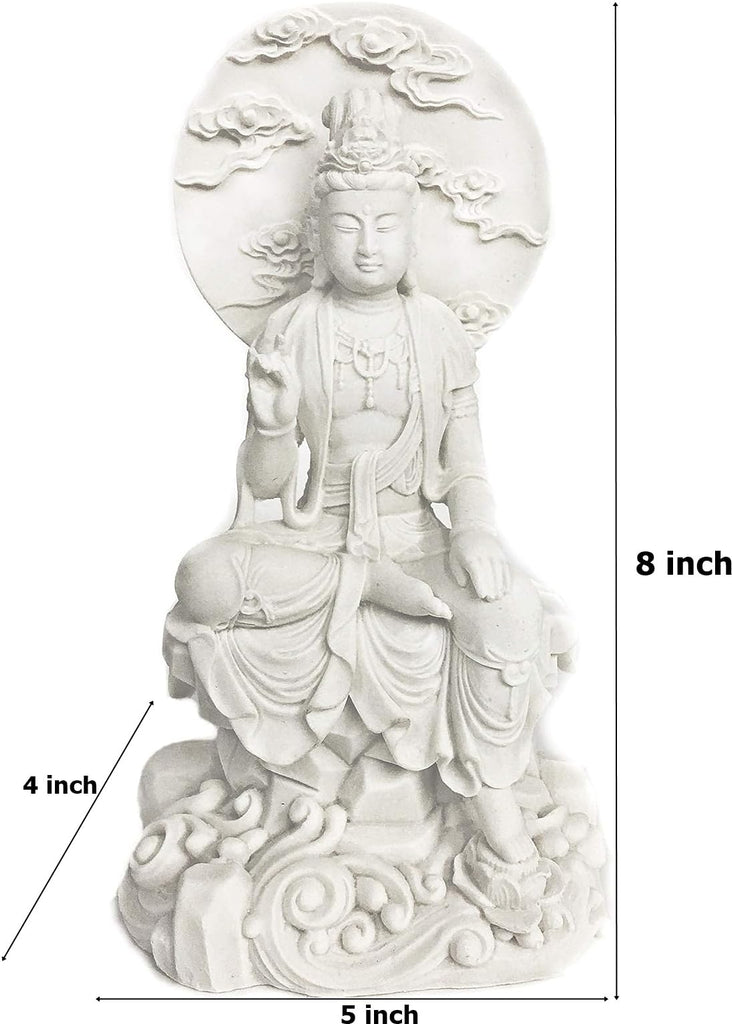 Kwan Yin Statue, Buddha, Sculpture, 8 Inch