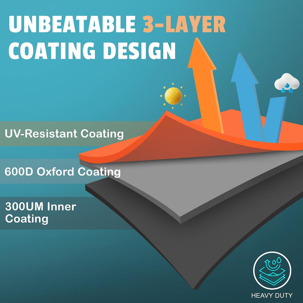 Grill Cover 40 Inch - Small Gas BBQ Cover for Outdoor Grill - 600D Outside Barbecue Covers Waterproof Heavy Duty for