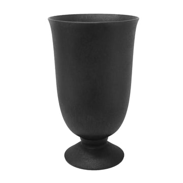 Cadence Self-Watering Urn Planter, Black, 14" x 23"