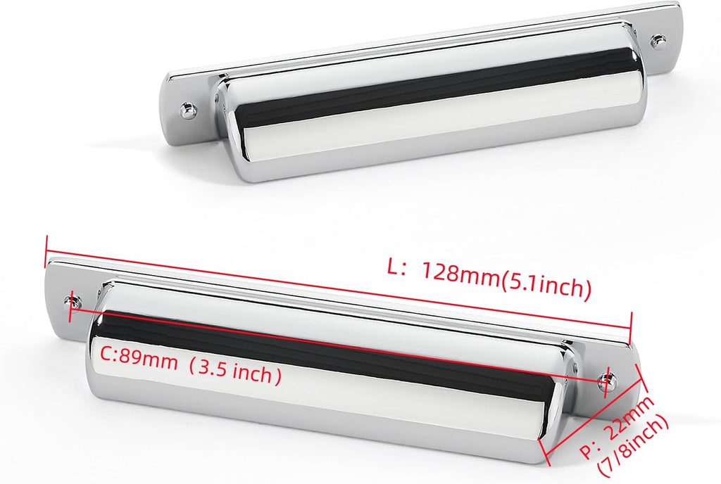 2 Pack 3.5 inch Polished Chrome Cabinet Knobs Vintage Cabinet Handle Kitchen Hardware Farmhouse Vintage Dressing