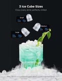 Smart Ice Maker Countertop, Portable Ice Machine with Voice Control, 9 Ice Cubes in 6 Minutes 3 Sizes, 26lbs/24Hrs