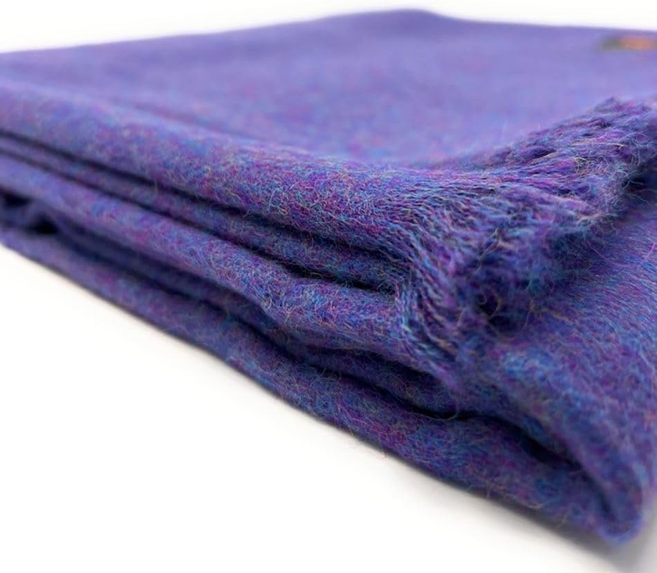 Home | Liam Baby Alpaca Throw Blanket | Season | 100% Baby Alpaca Wool | 6 Feet Long X 4.25 Feet Wide