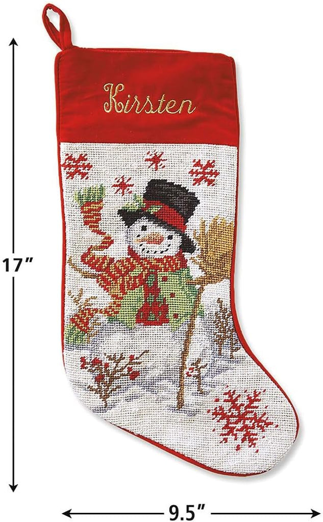 Personalized Heirloom Needlepoint Stocking
