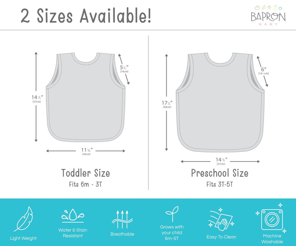 PBJ Pals Cooking Crafting Bib Smock Preschool 3-5