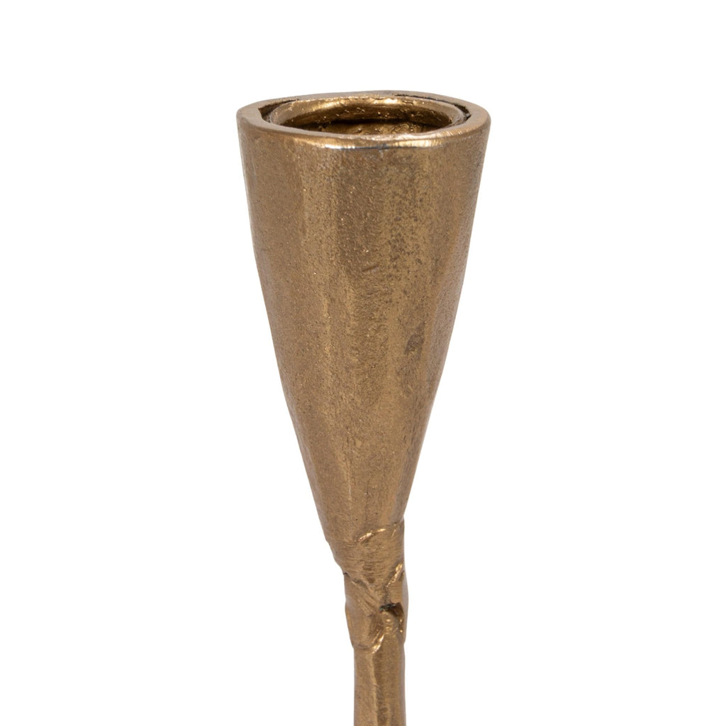 Cast Metal Candelabra, Antique Brass Finish