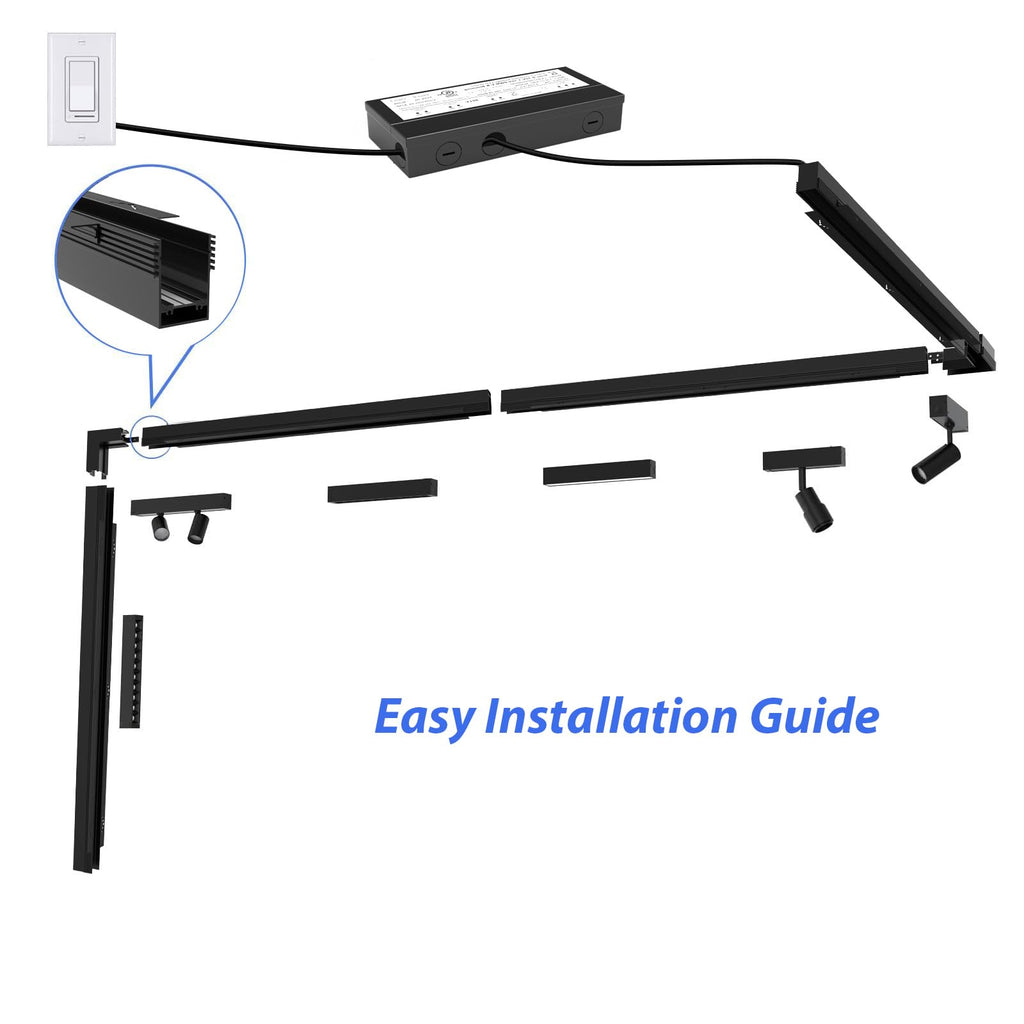 Grille Spotlight Magnetic Track Head, LED Ceiling Lighting