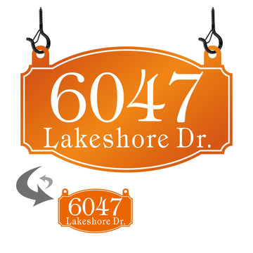 Mailbox Number Sign Plaque Hanging - Reflective Mailbox Numbers for Outside - Double Sided Mailbox Address Sign for