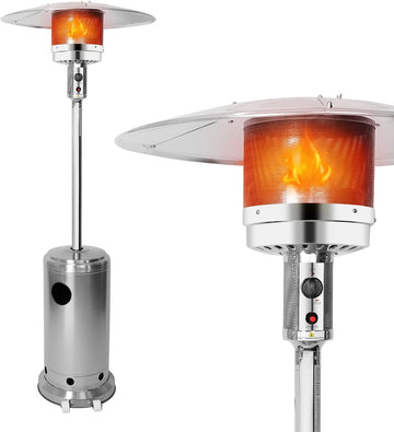 Patio Heater, 36,000 BTU Outdoor Propane Heater, 7 FT Outdoor Patio Heater with Wheels, Tip-Over Protection , Garden