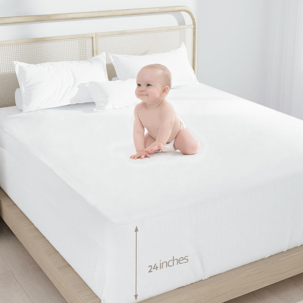 King Fitted Sheet Only, King Size Sheets for Air Mattress, White