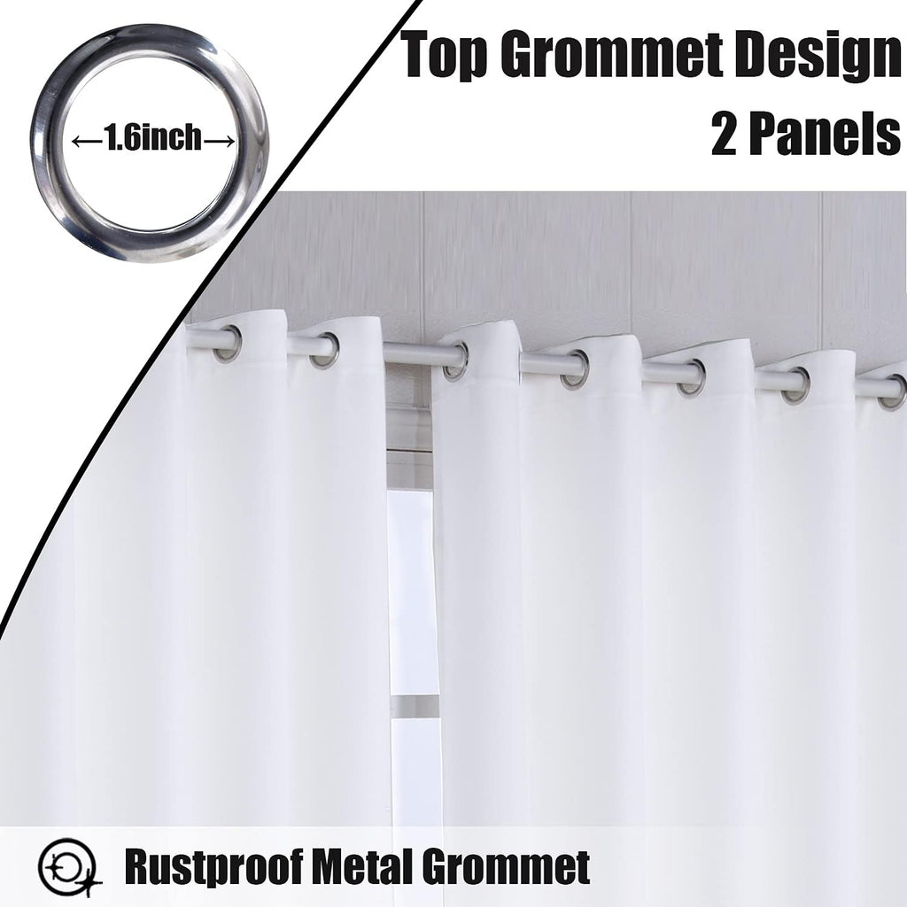 Waterproof Indoor/Outdoor Curtains Thermal Insulated | Sun Blocking Privacy Grommet Blackout Curtains /Porch/Living