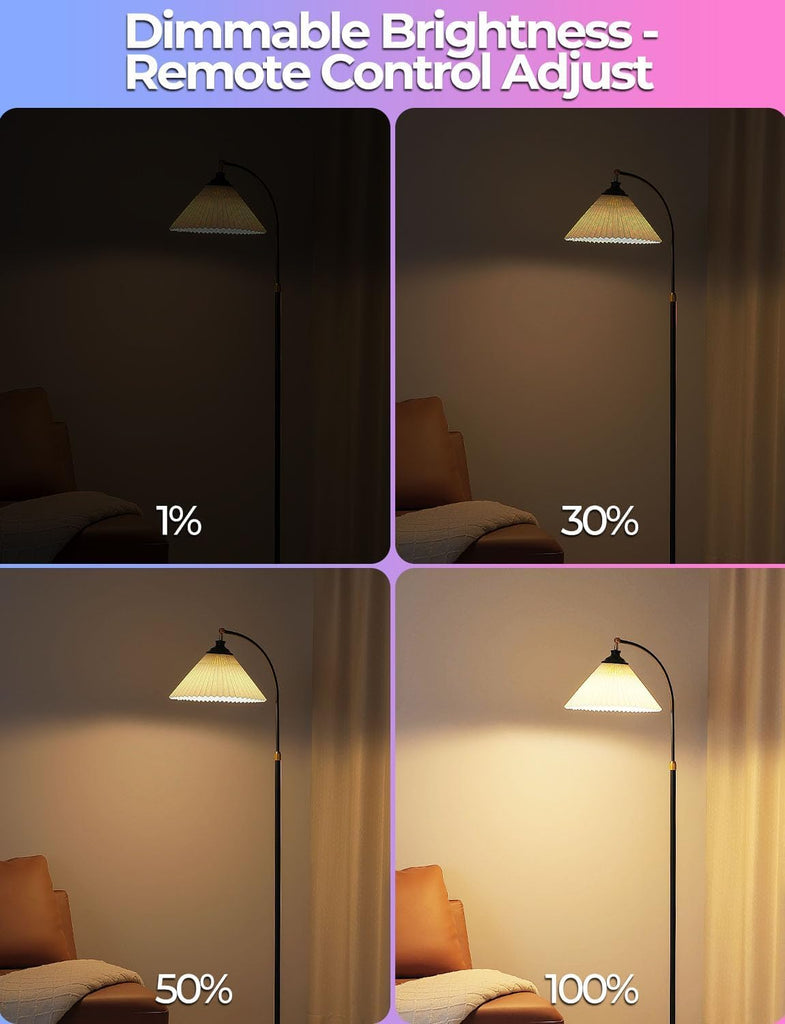 Color Changing LED Light Bulb, 120 Colors, 2700K Warm White, 70 Watt Equivalent, DIY Strobe, RGB with Remote Control