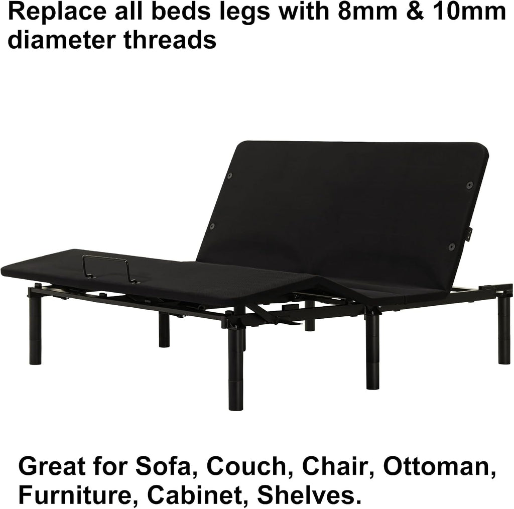 Inch Bed Legs Replacement for Adjustable Bed Base Frame - Set of 6
