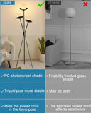 3 Globe Dimmable Tripod Floor Lamp, Mid Century Tree Floor Lamps with 3Pcs 3000K Bulbs Included