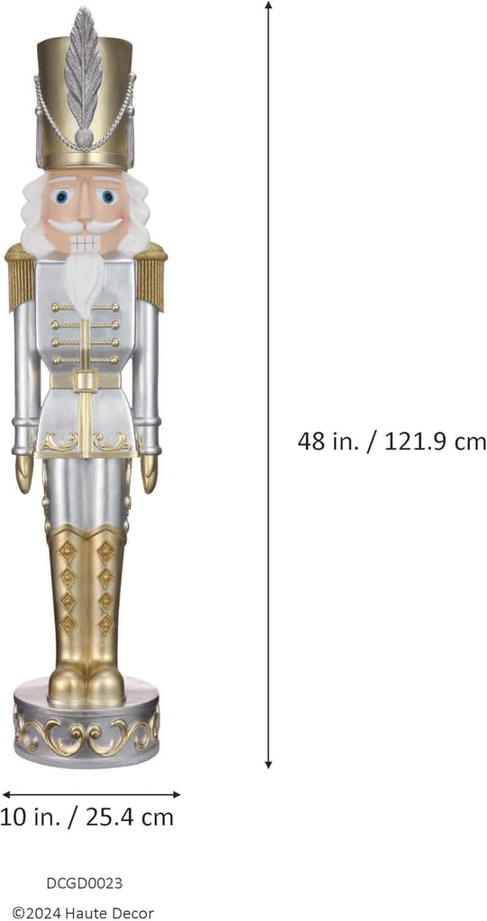 Christmas Nutcracker - Gold and Silver (48 Inch) - Set of 2