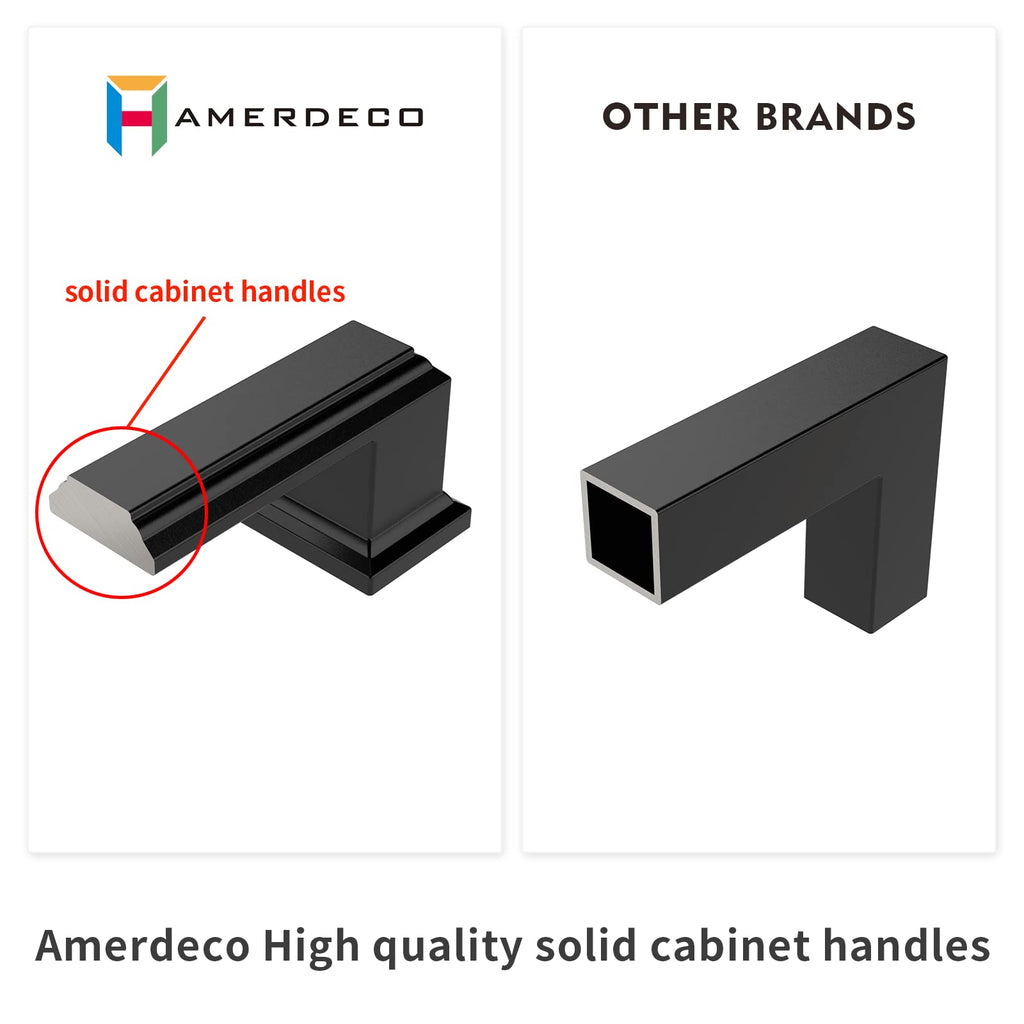 10 Pack Matte Black Cabinet Pulls 10"