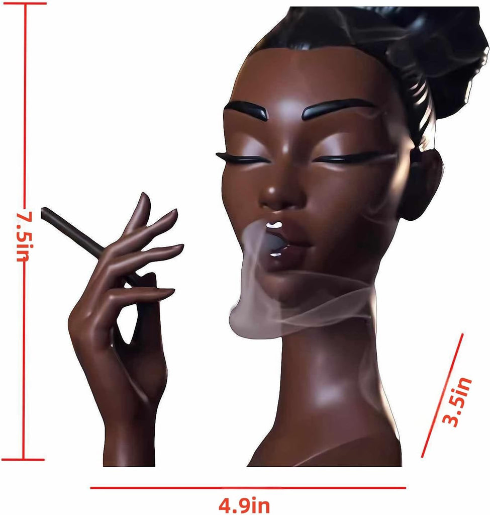 Elegant Head Incense Black Woman Burner, Modern Design, Stylish Incense Holder Black Women, Sophisticated Home Decor