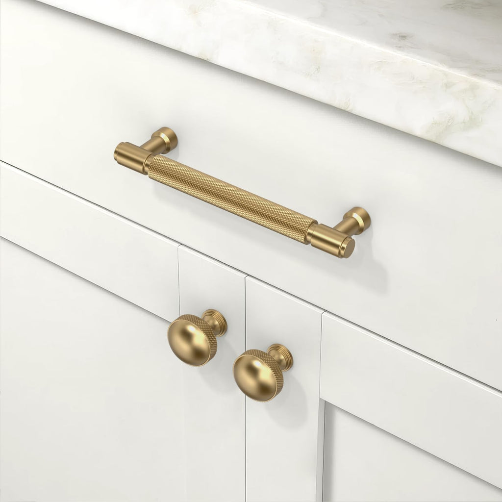 5 Pack Champagne Bronze Cabinet Pulls 5 Inch(128mm) Kitchen Cabinet Handles Cabinet Hardware for Drawer Pulls