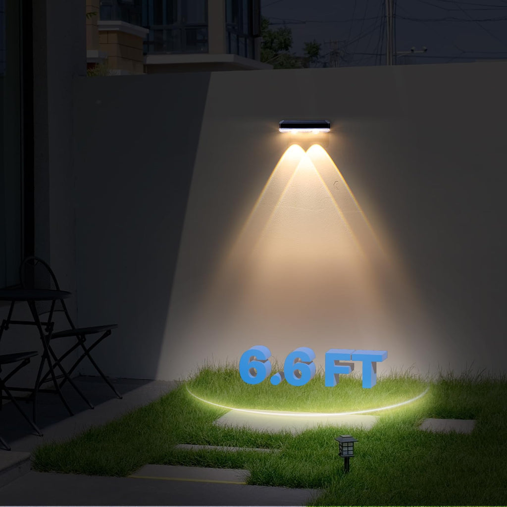 Solar Lights Outdoor for Fence, Wall, Step, Deck, Railing, Porch, Address