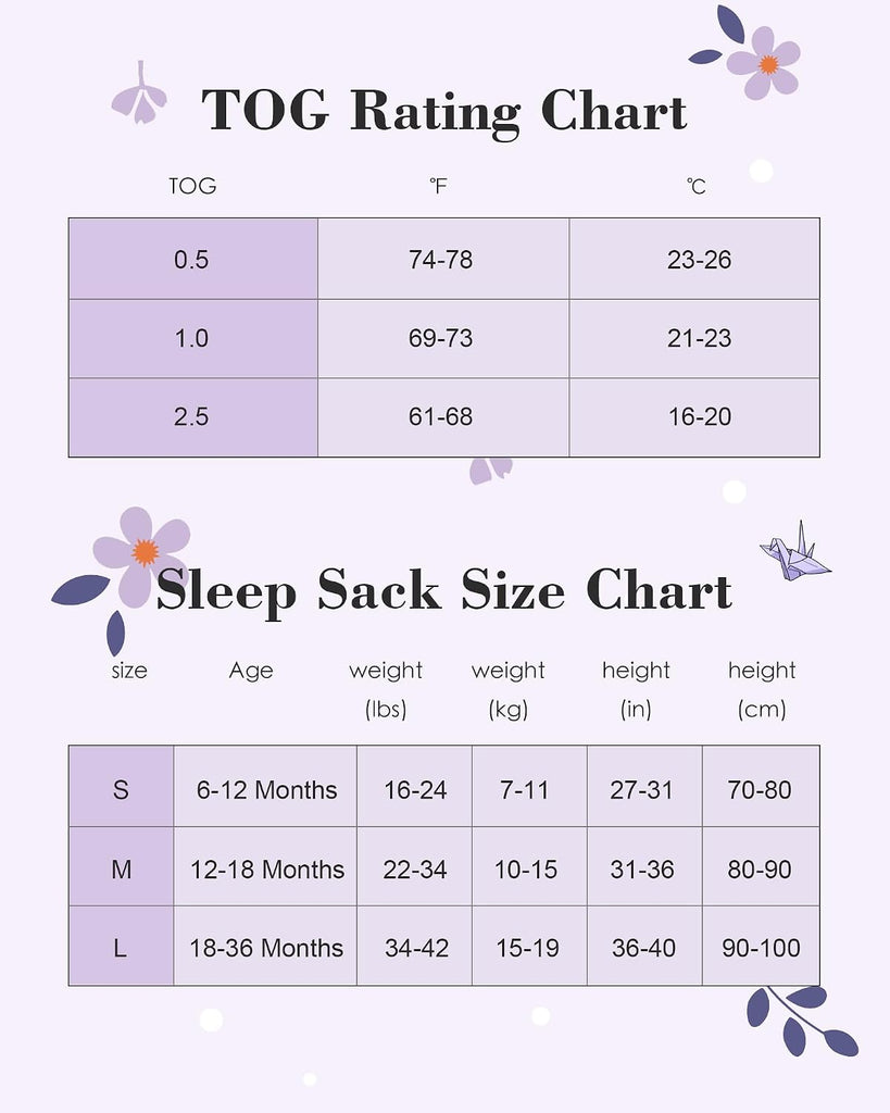 Baby/Toddler Sleep Sack with Legs, Rayon from Bamboo 95% + 5% Spandex, 1.0 TOG, 2‐Way Zipper Sleeping Bag