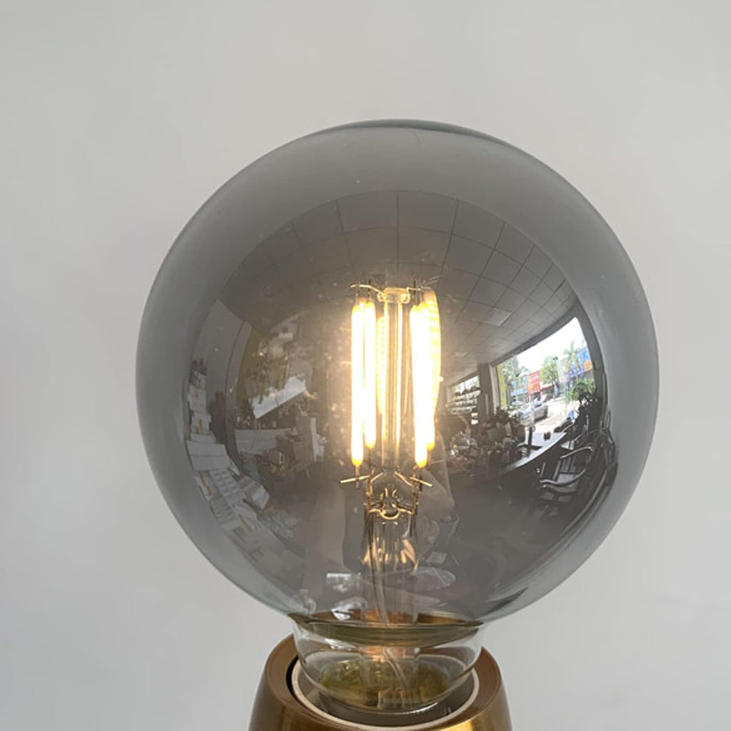 G95 G30 Decorative Light Bulb 4W 120V Globe LED Bulbs Warm White 2200K Smoke Grey Glass Edison Filament Bulbs E26/E27