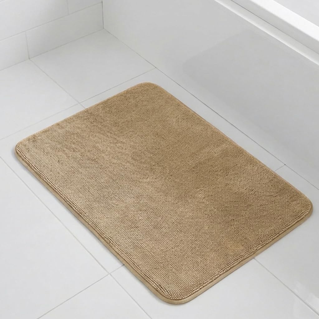 CloudStep Bathroom Rugs, Non Slip Bath Mats , Super Absorbent Memory Foam Chenille, Quick Dry Machine Washable Thick